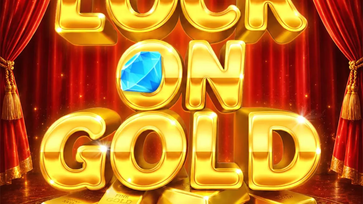 Tampilan visual slot Lock On Gold dengan tema emas dan kemewahan